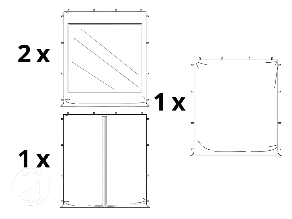 TOOLPORT 3x3m Aluminium Faltpavillon, in...