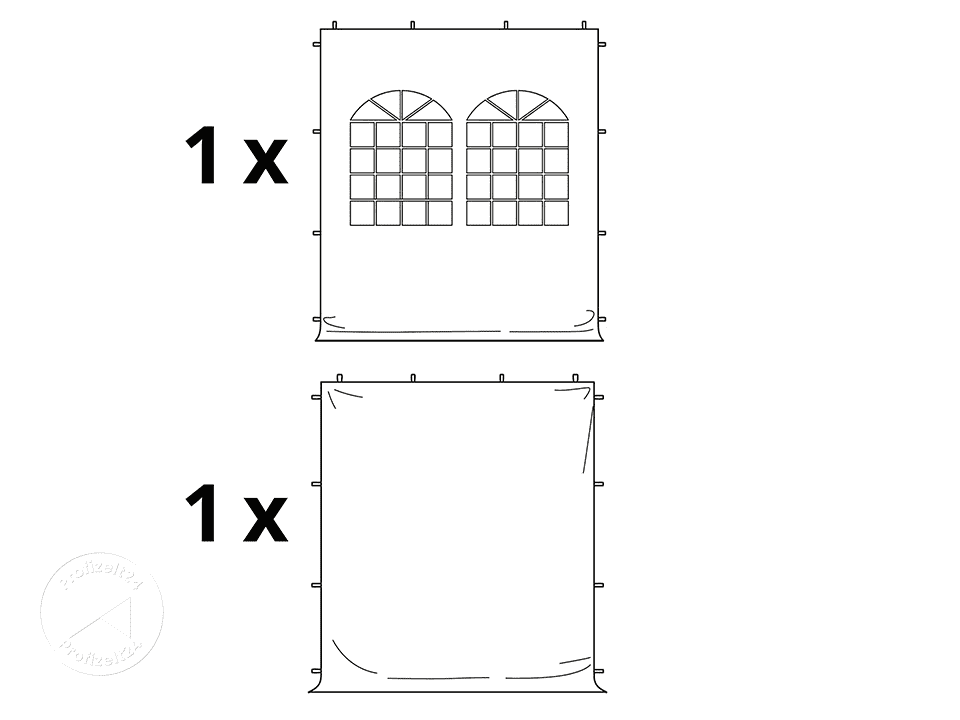 TOOLPORT 3x3m Aluminium Faltpavillon, in...