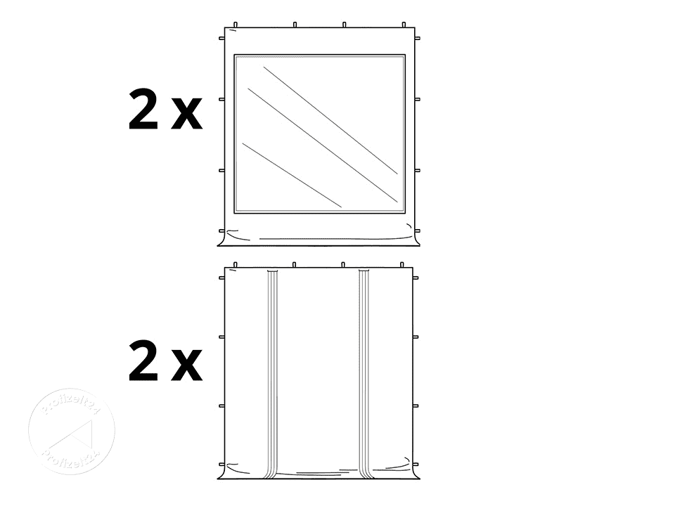 TOOLPORT 3x3m Aluminium Faltpavillon, in...