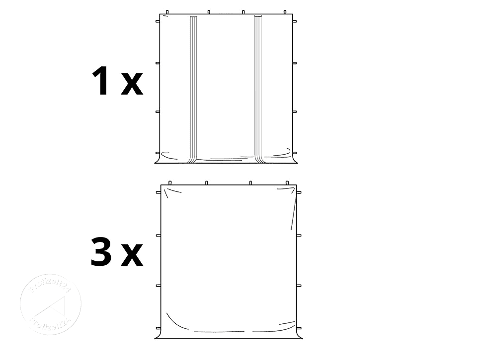 TOOLPORT 3x3m Aluminium Faltpavillon, inkl. 4 Seitenteile, weiß - (600136) TOOLPORT 3x3m Aluminium Faltpavillon, inkl. 4 Seitenteile, weiß - (600136)