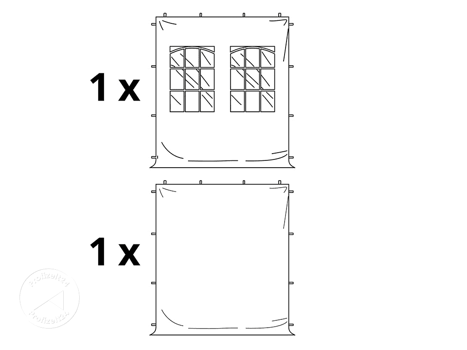 TOOLPORT 3x3m Stahl Faltpavillon, inkl. ...