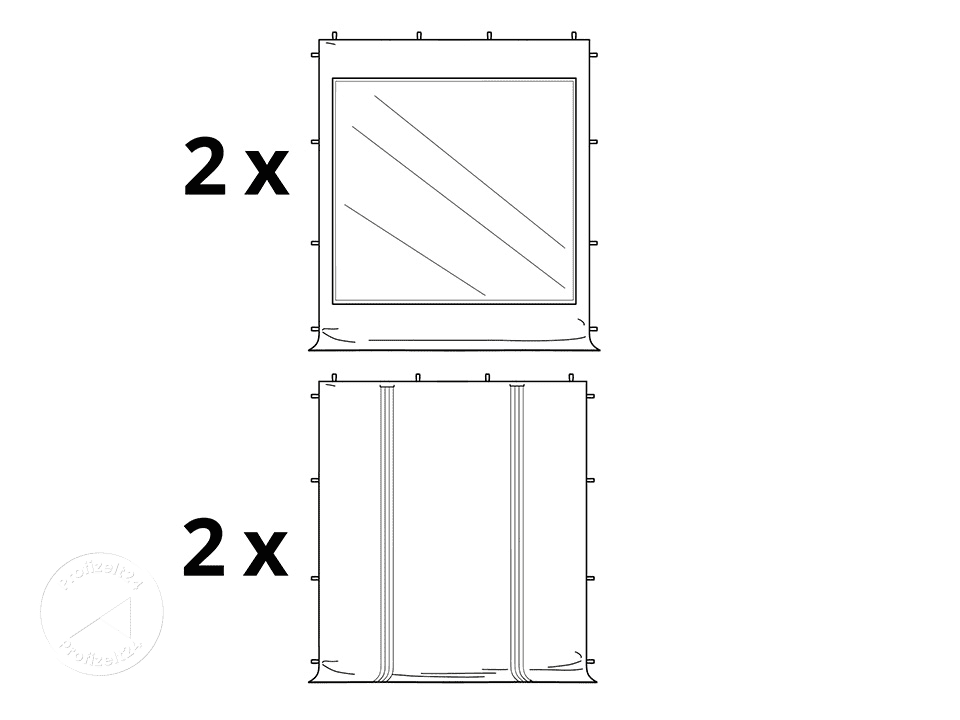 TOOLPORT 3x3m Stahl Faltpavillon, inkl. ...