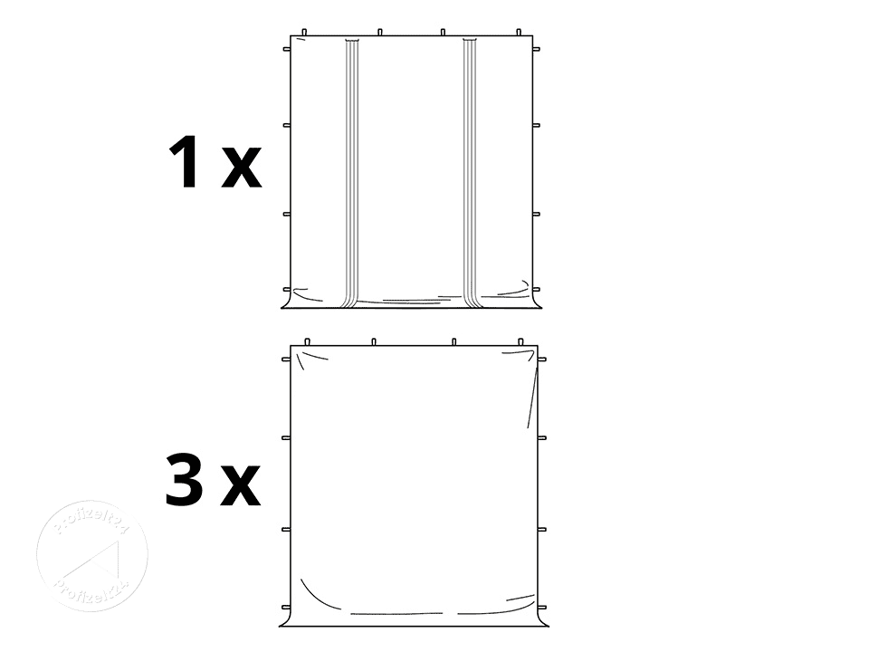 TOOLPORT 3x3m Stahl Faltpavillon, inkl. ...