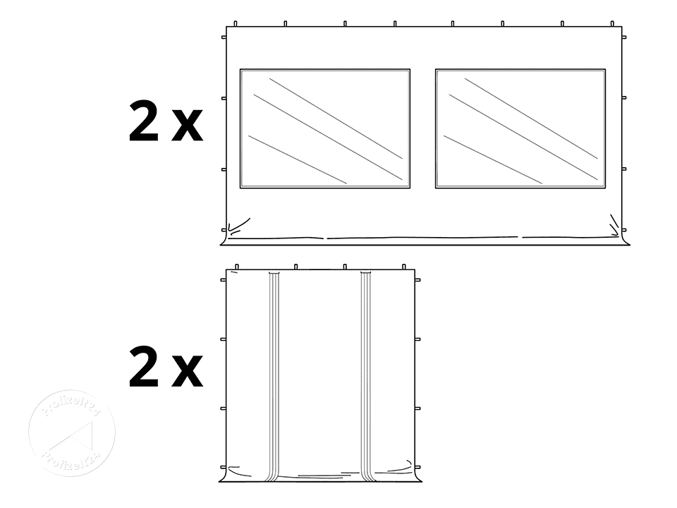 TOOLPORT 3x6m Aluminium Faltpavillon, in...