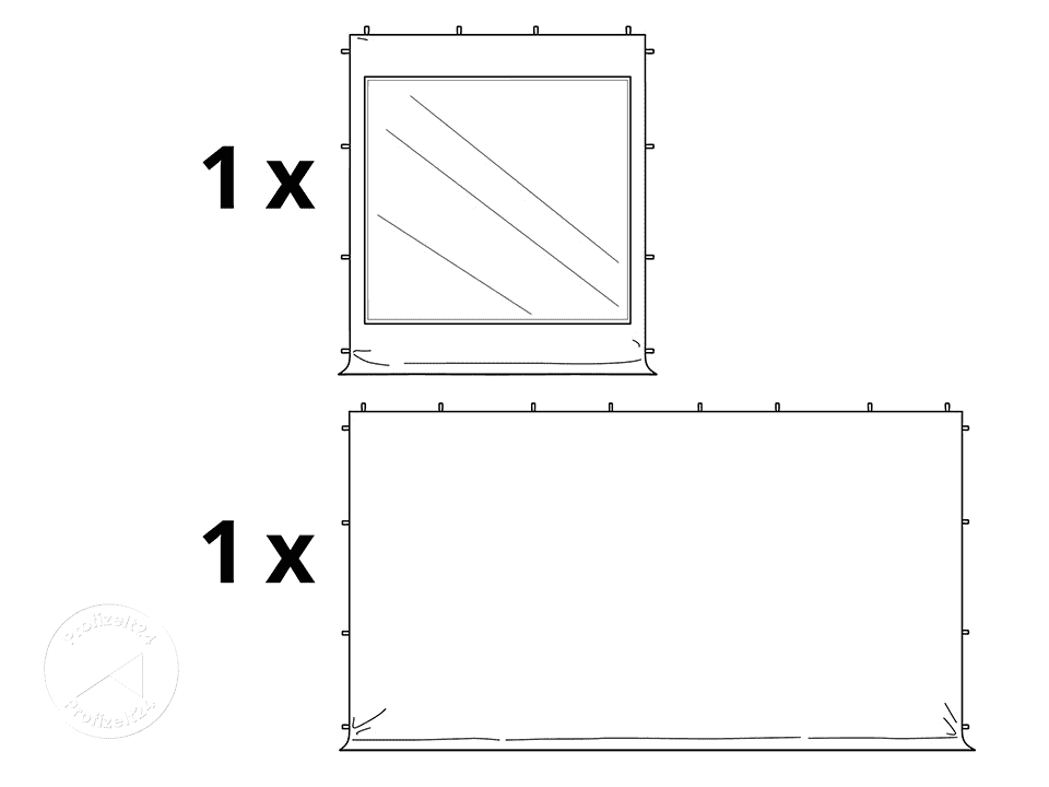 TOOLPORT 3x6m Stahl Faltpavillon, inkl. ...