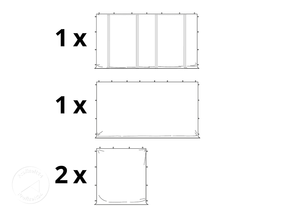 TOOLPORT 3x6m Stahl Faltpavillon, inkl. ...