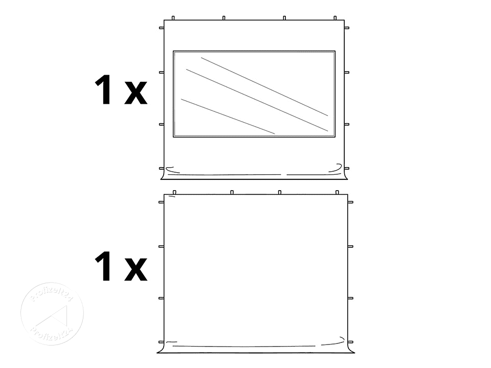 TOOLPORT 4x4m Stahl Faltpavillon, inkl. ...