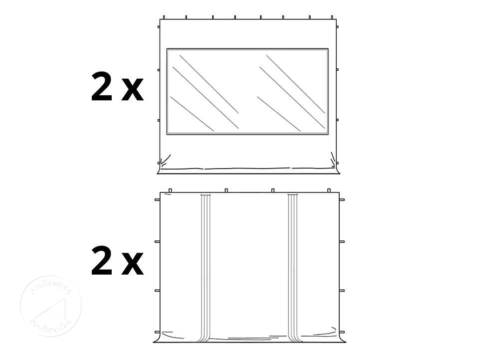 TOOLPORT 4x4m Stahl Faltpavillon, inkl. ...