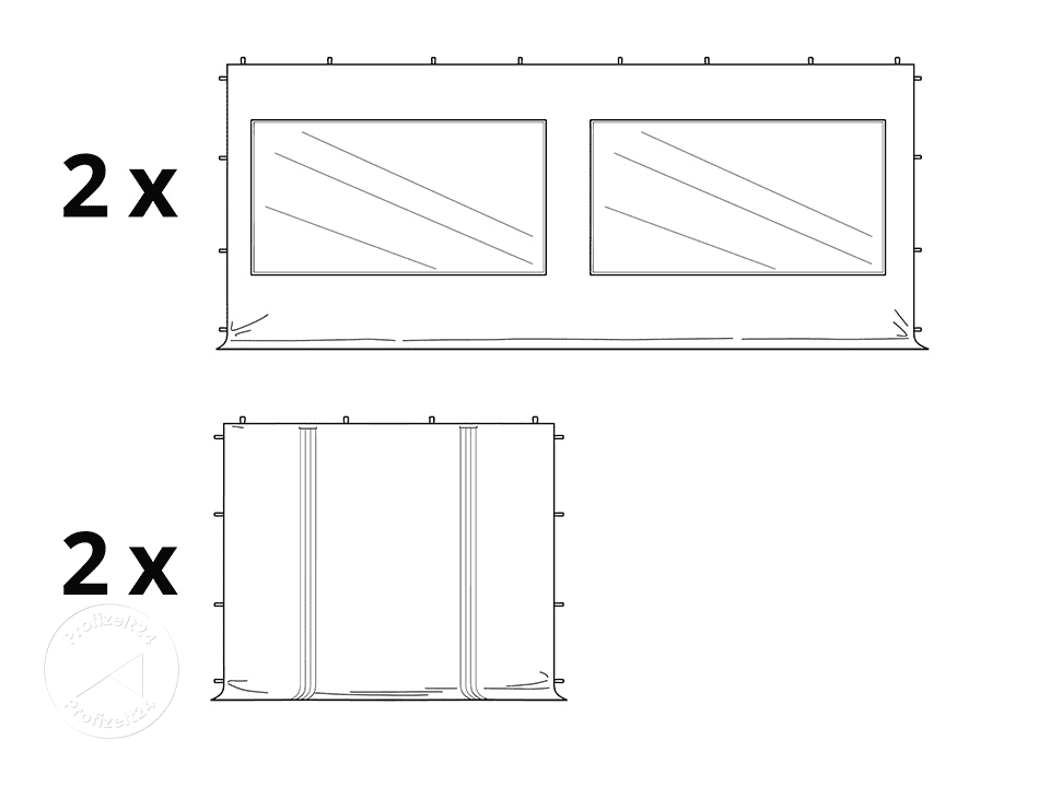TOOLPORT 4x8m Aluminium Faltpavillon, inkl. 4 Seitenteile, schwarz - (581981) TOOLPORT 4x8m Aluminium Faltpavillon, inkl. 4 Seitenteile, schwarz - (581981)