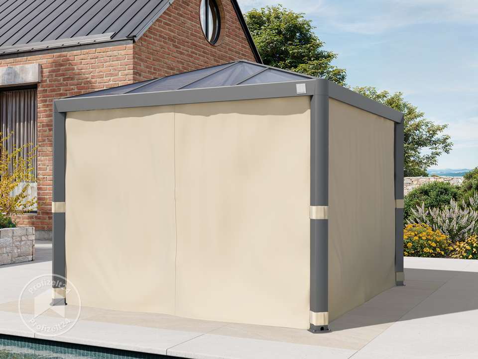 PRIMEYARD 3x3m Hardtop Gartenpavillon, i... PRIMEYARD 3x3m Hardtop Gartenpavillon, i...