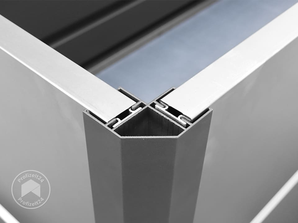 PRIMEYARD 200 x 100 x 77 cm Hochbeet, Stahl, Anthrazit-Metallic | inkl. Frühbeetaufsatz und Schneckenschutz - (GFPV00774)