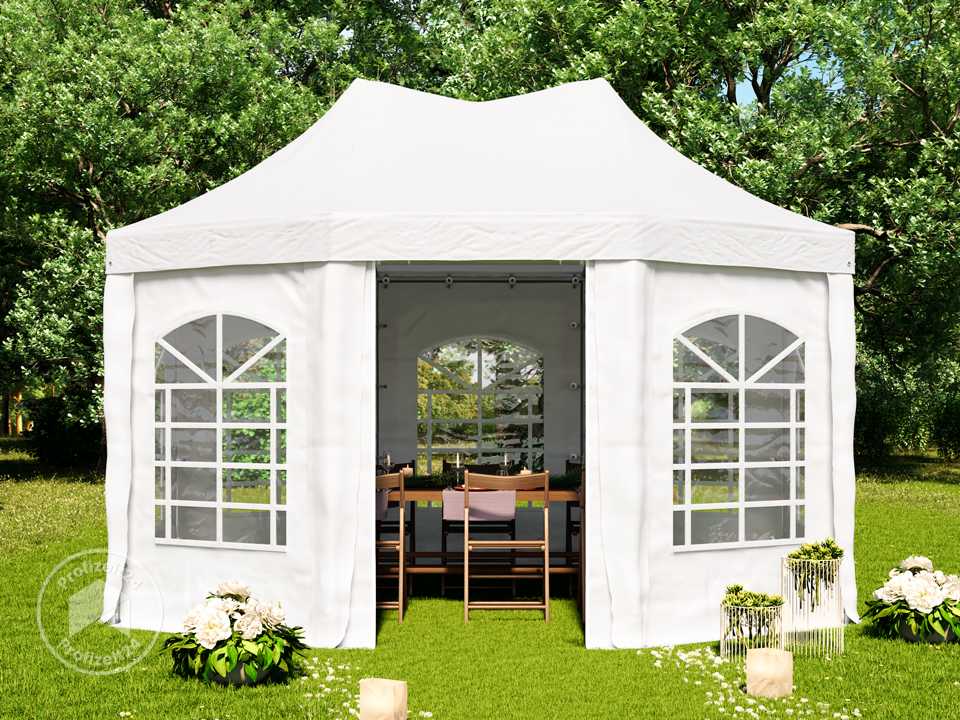 TOOLPORT 3x4,1m Pagodenzelt, PVC-Plane, ...