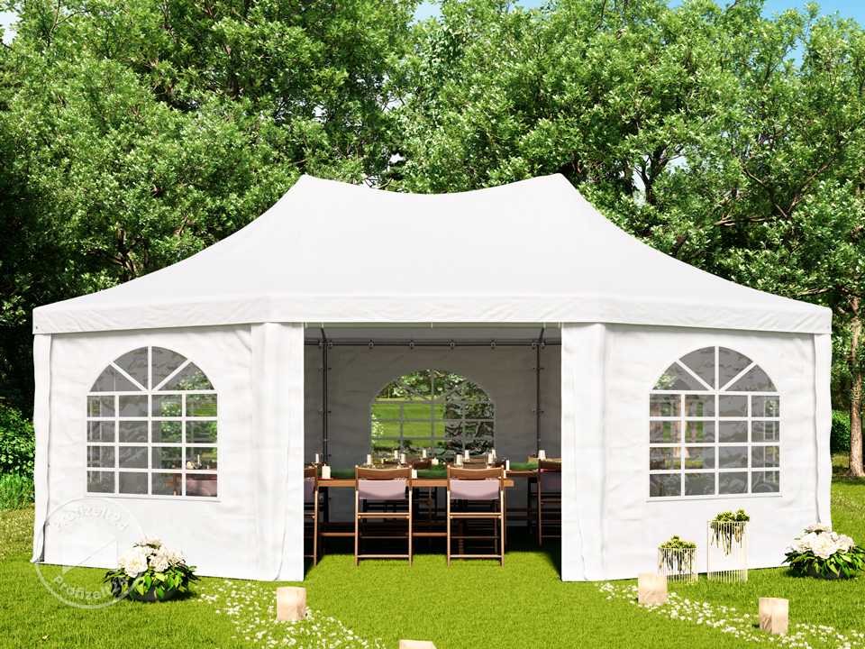 TOOLPORT 5x6,8m Pagodenzelt, PVC-Plane, ...