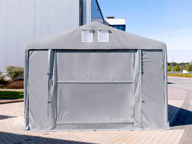 TOOLPORT 4x10 m Lagerzelt, PVC-Plane, gr... TOOLPORT 4x10 m Lagerzelt, PVC-Plane, gr...