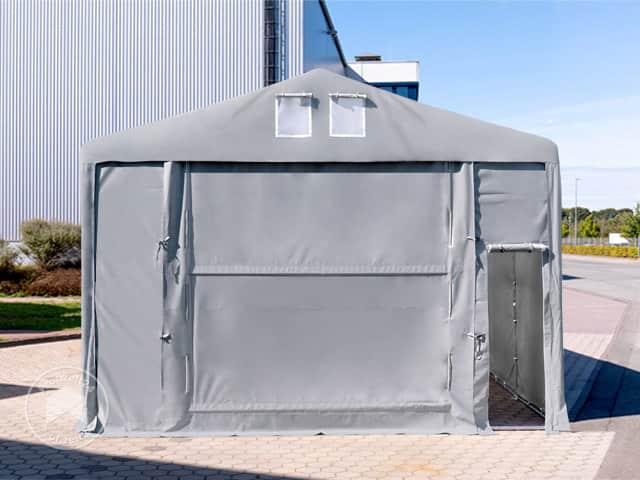 TOOLPORT 5x10 m Lagerzelt, PVC-Plane, gr...