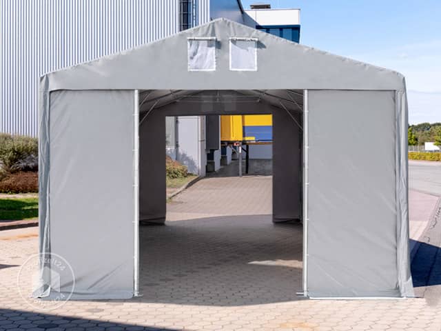 TOOLPORT 8x12 m Lagerzelt, PVC-Plane, gr...