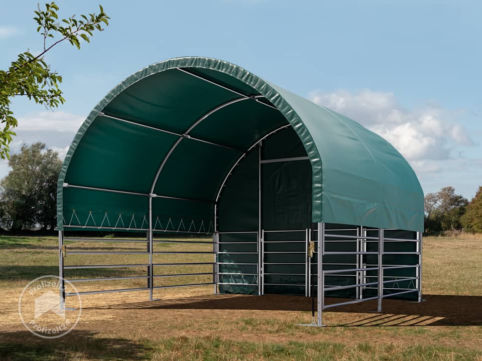 TOOLPORT 4x4m Weidezelt, PVC-Plane, dunk... TOOLPORT 4x4m Weidezelt, PVC-Plane, dunk...