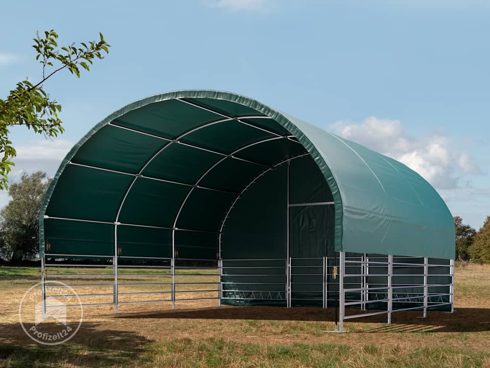 TOOLPORT 6x6m Weidezelt, PVC-Plane, dunk...