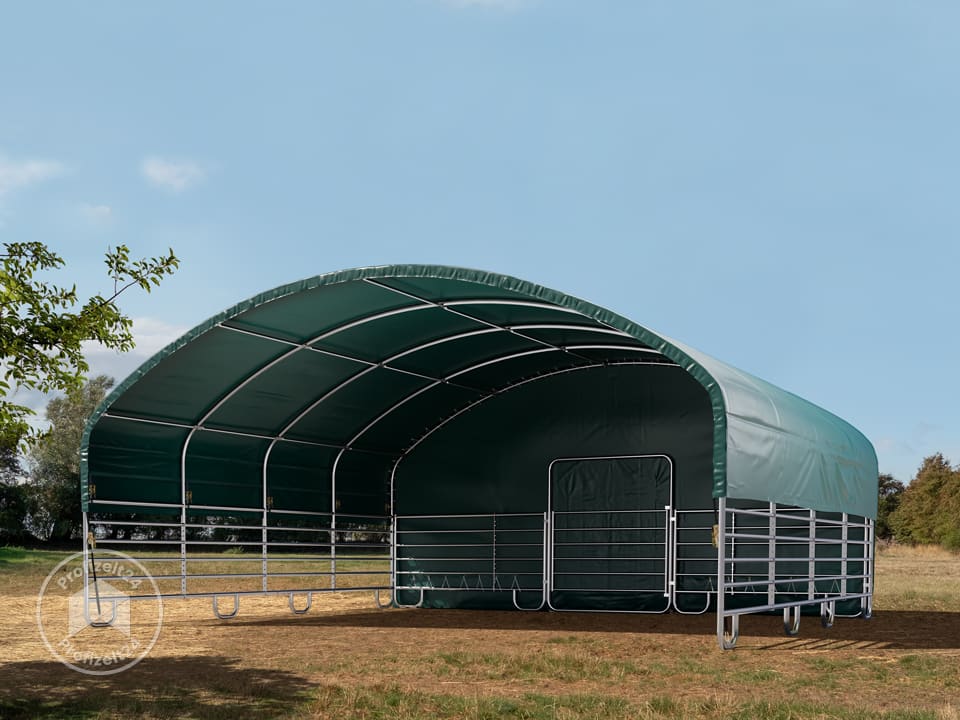 TOOLPORT 8x8m Weidezelt, PVC-Plane, dunk... TOOLPORT 8x8m Weidezelt, PVC-Plane, dunk...