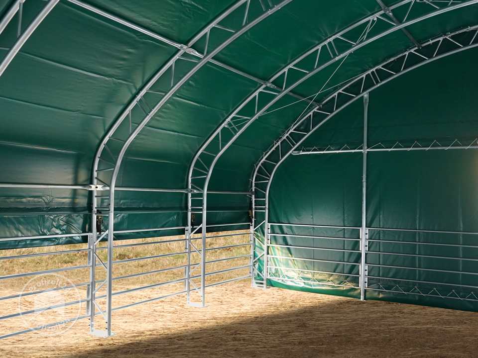 TOOLPORT 10x10m Weidezelt, PVC-Plane, du...