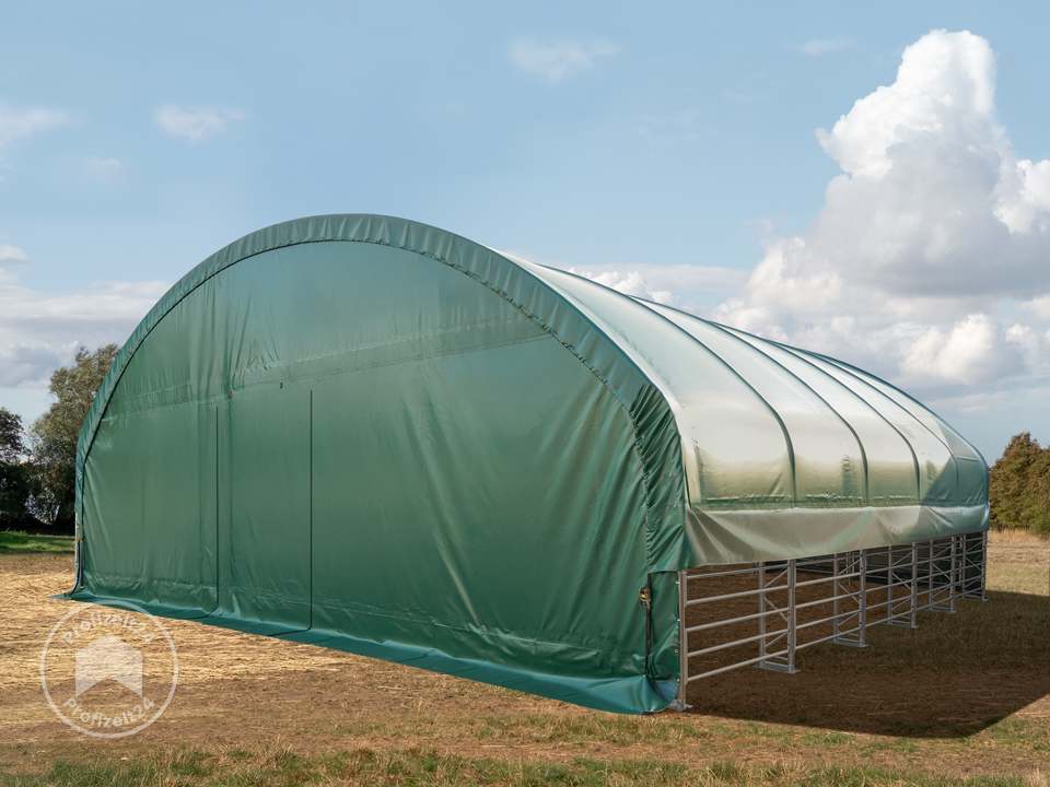 TOOLPORT 10x10m Weidezelt, PVC-Plane, du...