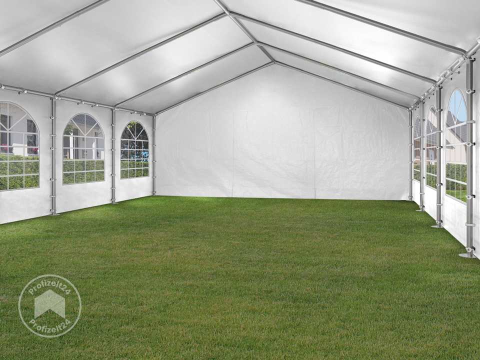 TOOLPORT 5x10m Partyzelt, PE-Plane, wei�...