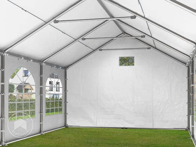 TOOLPORT 3x6m Partyzelt, PE-Plane, weiß...