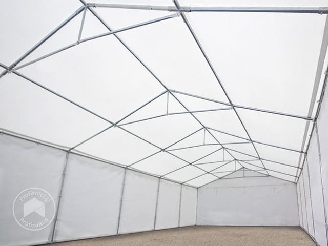 TOOLPORT 6x8 m Lagerzelt, PVC-Plane, wei...