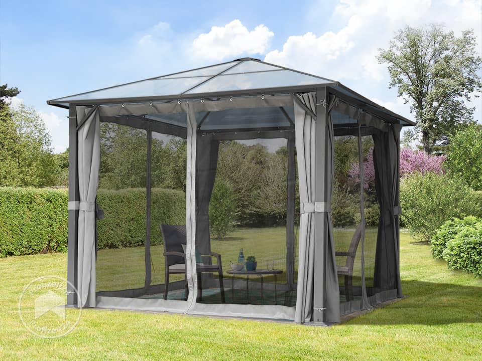 TOOLPORT 3x3m Hardtop Gartenpavillon, in...