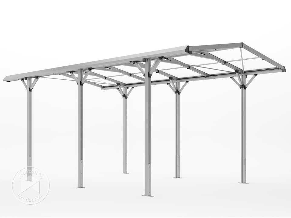 GFP 2,85x5,05m Carport, Aluminium eloxiert | inkl. Regenrinne - (GFPV00804) GFP 2,85x5,05m Carport, Aluminium eloxiert | inkl. Regenrinne - (GFPV00804)