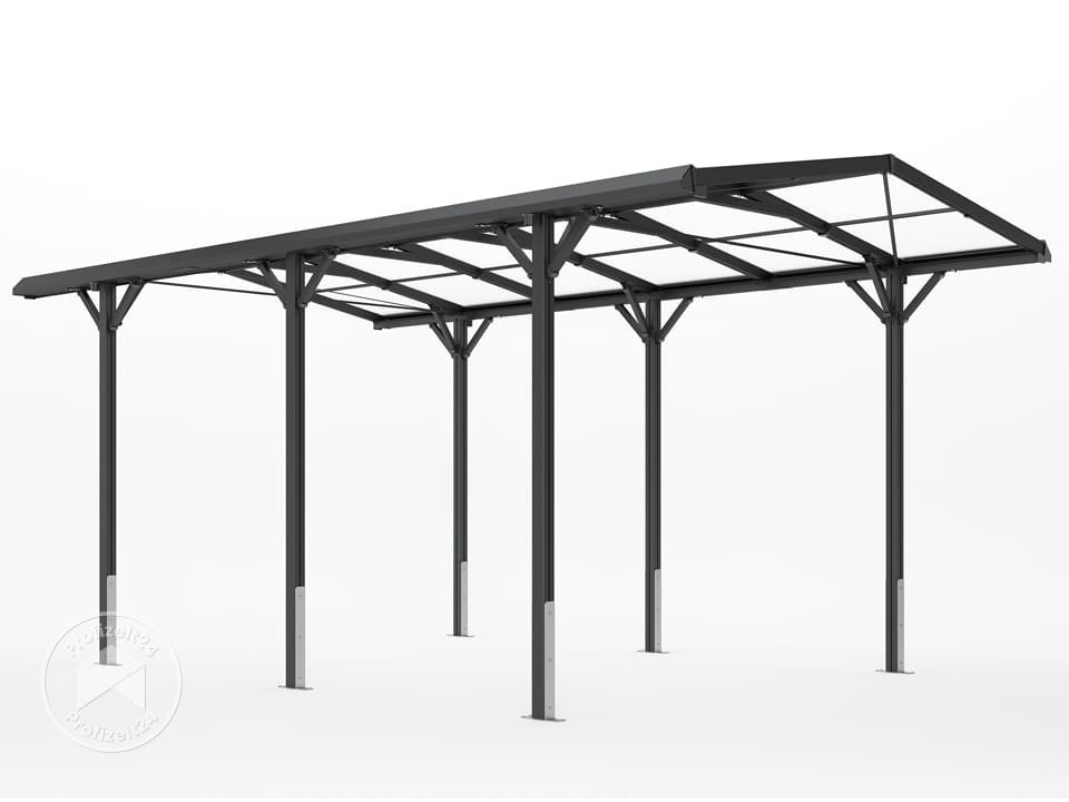 GFP 2,85x5,05m Carport, Anthrazit | inkl. Regenrinne - (GFPV00802)