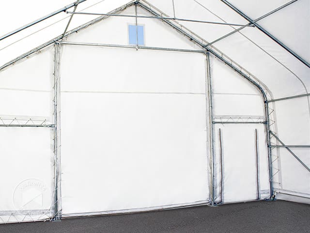 TOOLPORT 8x20m Zelthalle, PRIMEtex-Plane, weiß, mit Statik (Erduntergrund) - (48685)