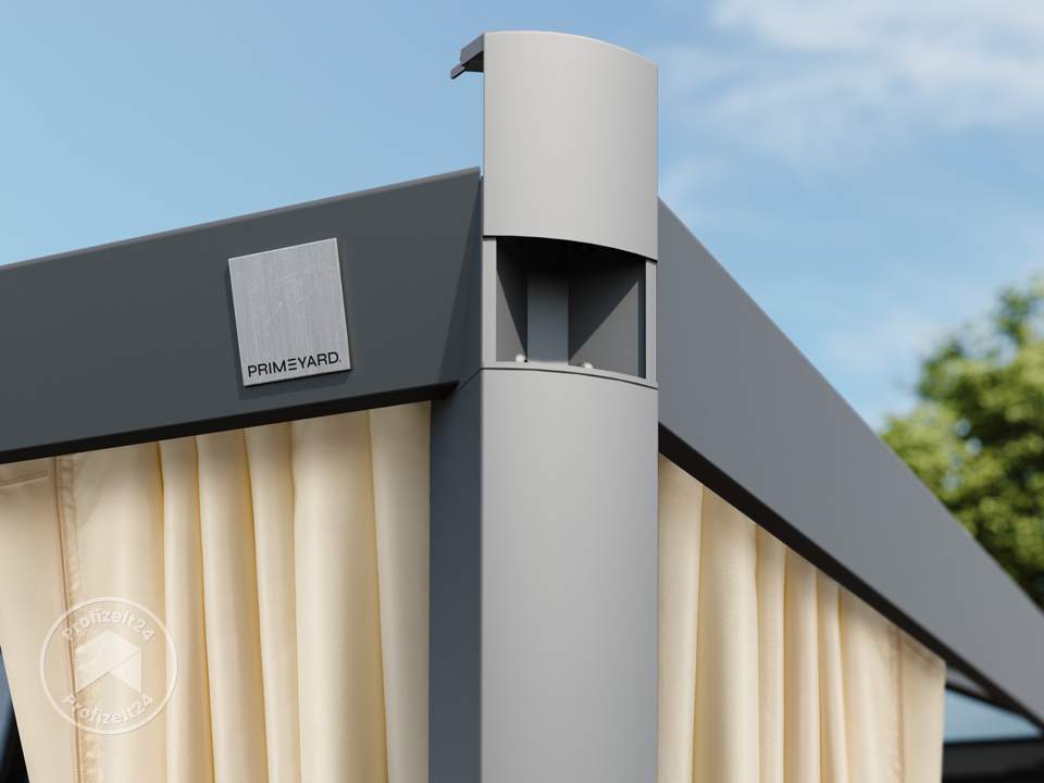 PRIMEYARD 3x3m Hardtop Gartenpavillon, i... PRIMEYARD 3x3m Hardtop Gartenpavillon, i...