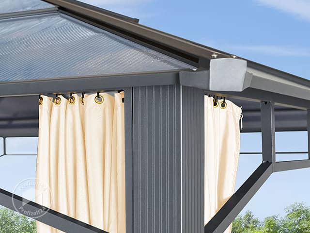 TOOLPORT 3x3 m Hardtop Gartenpavillon, inkl. 4 Seitenteile, champagnerfarben - (300166) TOOLPORT 3x3 m Hardtop Gartenpavillon, inkl. 4 Seitenteile, champagnerfarben - (300166)