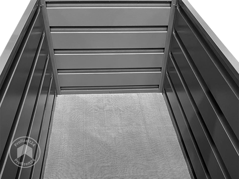 PRIMEYARD 200 x 100 x 77 cm Hochbeet, Stahl, Anthrazit-Metallic | inkl. Frühbeetaufsatz und Schneckenschutz - (GFPV00774)