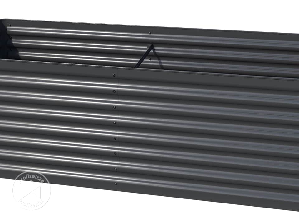 PRIMEYARD 150 x 60 x 60 cm Hochbeet, Stahl, anthrazit