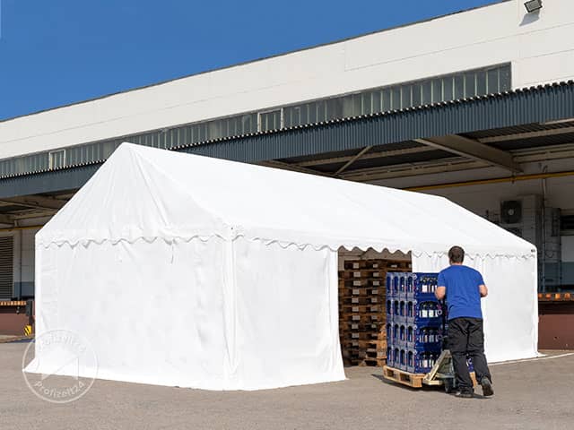 TOOLPORT 4x10 m Lagerzelt, PVC-Plane, gr... TOOLPORT 4x10 m Lagerzelt, PVC-Plane, gr...