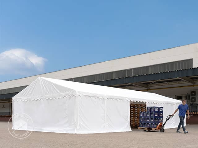 TOOLPORT 6x12 m Lagerzelt, PVC-Plane, we...