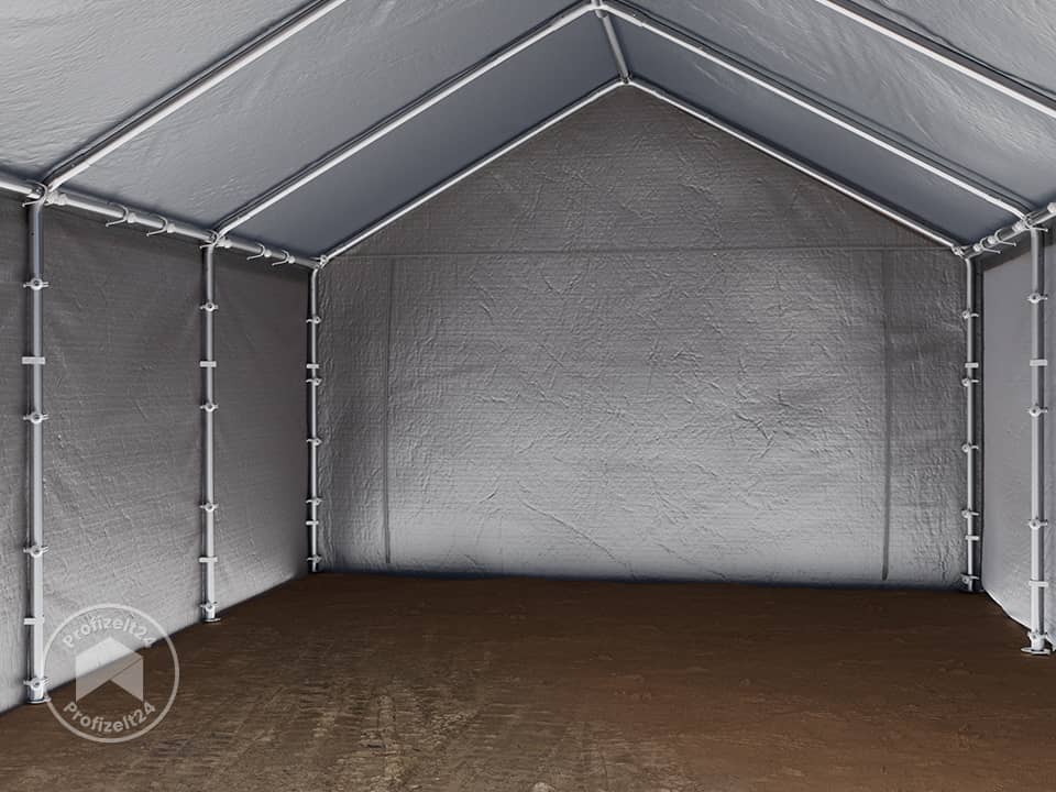 TOOLPORT 5x10m Lagerzelt, PE-Plane, grau...