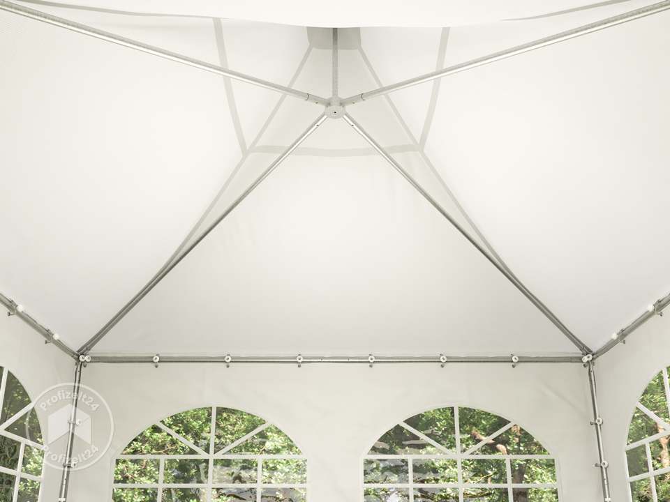 TOOLPORT 4x4m Pagodenzelt, PVC-Plane, weiß - (1063)