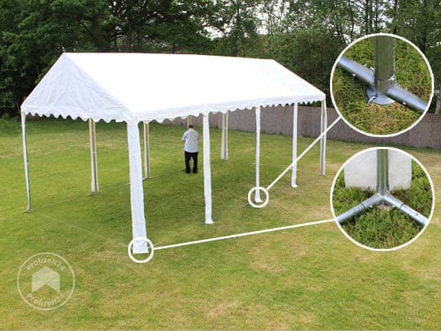 TOOLPORT 3x6m Partyzelt, PVC-Plane, weiÃ... TOOLPORT 3x6m Partyzelt, PVC-Plane, weiÃ...