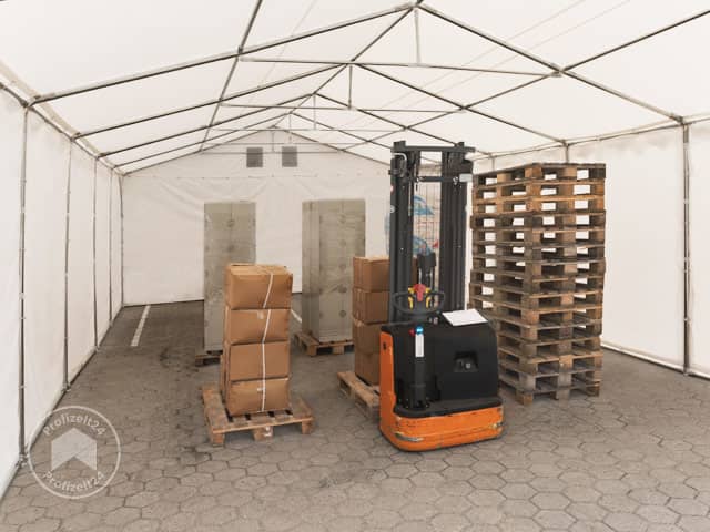 TOOLPORT 5x24 m Lagerzelt, PVC-Plane, we...