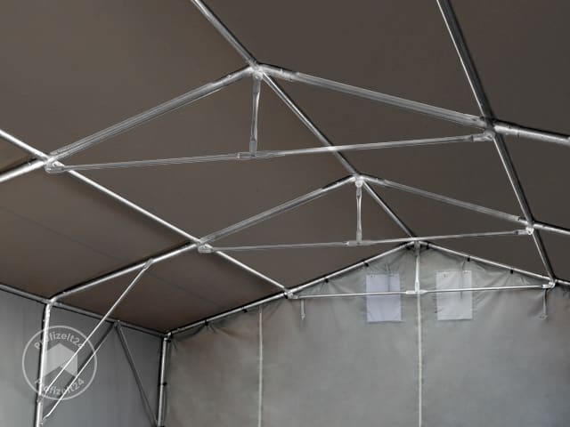 TOOLPORT 5x12m Zelthalle, PVC-Plane, gra...