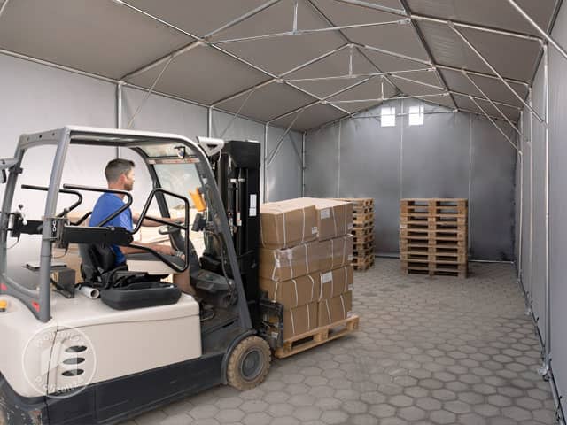 TOOLPORT 5x10m Zelthalle, PVC-Plane, gra... TOOLPORT 5x10m Zelthalle, PVC-Plane, gra...