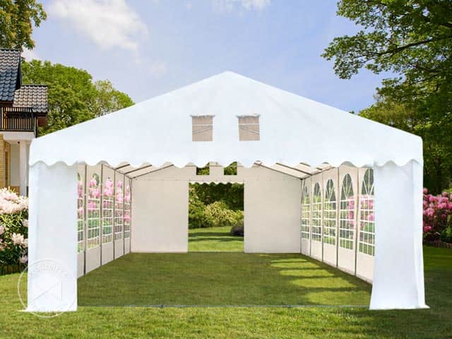 TOOLPORT 6x20m Partyzelt, PVC-Plane, wei...