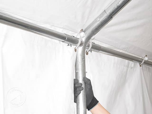 TOOLPORT 6x8 m Lagerzelt, PVC-Plane, wei...