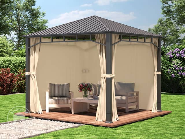 TOOLPORT 3x3 m Hardtop Gartenpavillon, i... TOOLPORT 3x3 m Hardtop Gartenpavillon, i...