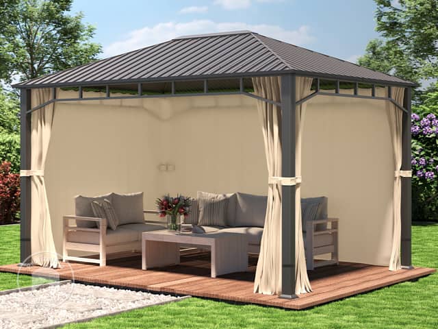 TOOLPORT 3x4 m Hardtop Gartenpavillon, i...