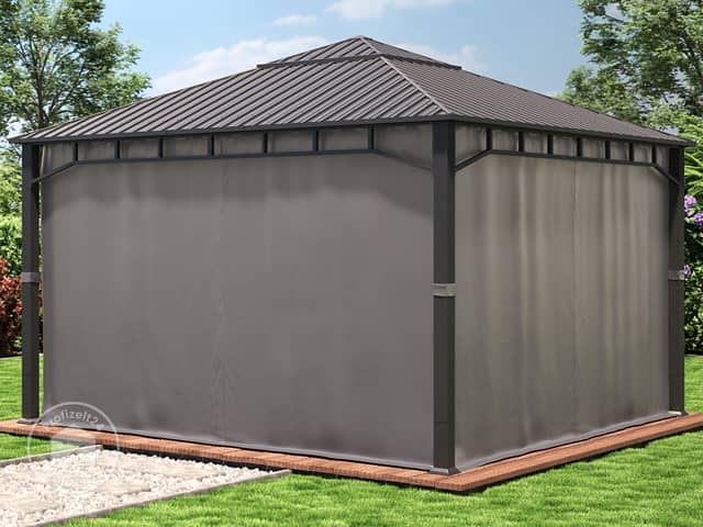 TOOLPORT 4x4 m Hardtop Gartenpavillon, inkl. 4 Seitenteile, loft grey - (300195) TOOLPORT 4x4 m Hardtop Gartenpavillon, inkl. 4 Seitenteile, loft grey - (300195)
