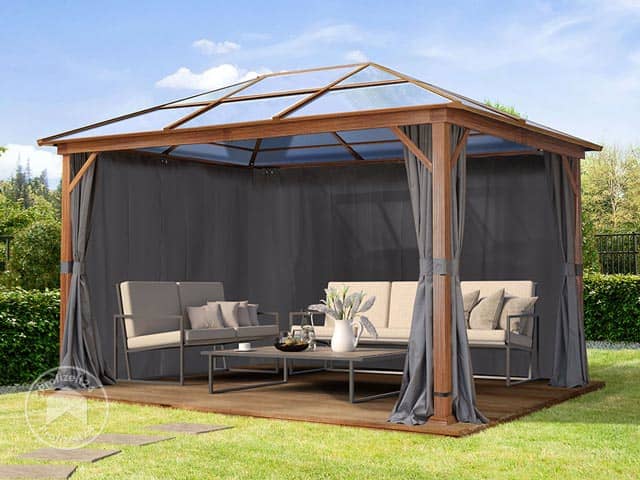 TOOLPORT 3x4 m Hardtop Gartenpavillon, i...